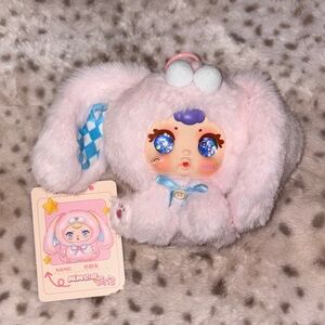 MM Sugar Baby CONFIRMED Pink Bunny plush pendant with Glitter Eyes